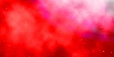 fundo vector vermelho claro com estrelas coloridas.