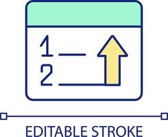 rastreamento prioridade do tarefas rgb cor ícone. tarefa gerenciamento. melhorando pessoal produtividade. priorização. isolado vetor ilustração. simples preenchidas linha desenho. editável acidente vascular encefálico
