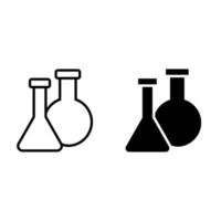 laboratório ícone vetor. análises ilustração placa. teste tubo símbolo. química logotipo. vetor