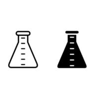 laboratório ícone vetor. análises ilustração placa. teste tubo símbolo. química logotipo. vetor