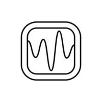 osciloscópio ícone vetor. instrumento para Medidas ilustração placa. física símbolo ou logotipo. vetor