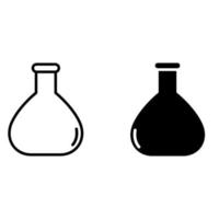 laboratório ícone vetor. análises ilustração placa. teste tubo símbolo. química logotipo. vetor