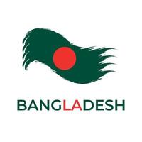 feliz independência dia do Bangladesh com nacional bandeira. vetor