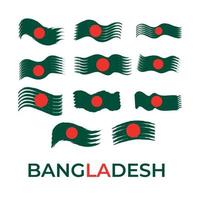 feliz independência dia do Bangladesh com nacional bandeira. vetor