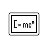 física ícone vetor. Fórmula ilustração placa. a Ciência símbolo ou logotipo. vetor