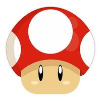 vermelho cogumelo a partir de super mario plano vetor ilustração.