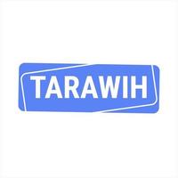 Tarawih guia azul vetor Chamar bandeira com dicas para uma cumprindo Ramadã experiência