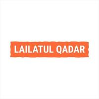 lailatul qadr laranja vetor Chamar bandeira com em formação em a noite do poder dentro Ramadã