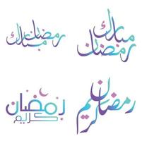 elegante gradiente Ramadã kareem vetor Projeto com árabe caligrafia.
