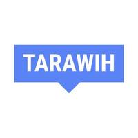 Tarawih guia azul vetor Chamar bandeira com dicas para uma cumprindo Ramadã experiência