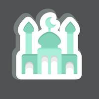 adesivo mesquita. relacionado para eid al adha símbolo. simples Projeto editável. simples ilustração vetor