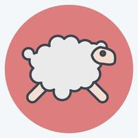 ícone ovelha relacionado para eid al adha símbolo. cor companheiro estilo. simples Projeto editável. simples ilustração vetor