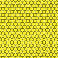 abstrato Preto favo de mel padronizar em amarelo fundo. vetor