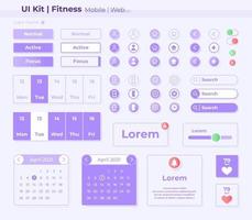 kit de elementos de interface do usuário de fitness