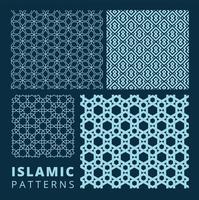 conjunto do islâmico padrões vetor