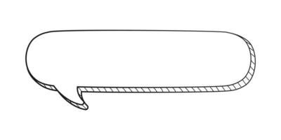 quadrinho discurso bolha 3d rabisco esboço vetor ilustração