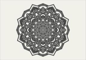 padrão circular em forma de mandala com flor para henna, mehndi, tatuagem, decoração. ornamento decorativo em estilo étnico oriental. esboço doodle mão desenhar ilustração vetorial. vetor