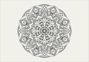 padrão circular em forma de mandala com flor para henna, mehndi, tatuagem, decoração. ornamento decorativo em estilo étnico oriental. esboço doodle mão desenhar ilustração vetorial. vetor