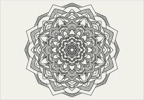 padrão circular em forma de mandala com flor para henna, mehndi, tatuagem, decoração. ornamento decorativo em estilo étnico oriental. esboço doodle mão desenhar ilustração vetorial. vetor