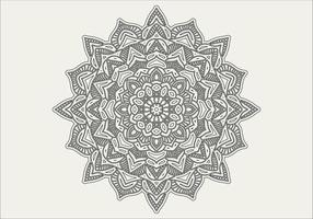 padrão circular em forma de mandala com flor para henna, mehndi, tatuagem, decoração. ornamento decorativo em estilo étnico oriental. esboço doodle mão desenhar ilustração vetorial. vetor