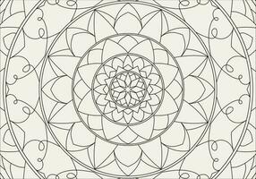 padrão circular em forma de mandala com flor para henna, mehndi, tatuagem, decoração. ornamento decorativo em estilo étnico oriental. esboço doodle mão desenhar ilustração vetorial. vetor