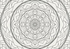 padrão circular em forma de mandala com flor para henna, mehndi, tatuagem, decoração. ornamento decorativo em estilo étnico oriental. esboço doodle mão desenhar ilustração vetorial. vetor