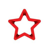 vetor moderno do logotipo da estrela vermelha isolado no fundo branco