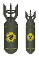 lançamento de bomba aérea com vetor de logotipo de risco biológico