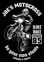 camisa Projeto do motocross garagem vetor