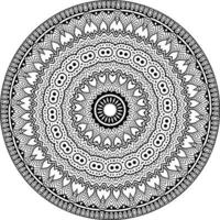 fácil circular padronizar dentro Formato do mandala para hena, mehndi, tatuagem, decoração. decorativo enfeite dentro étnico oriental estilo. coloração livro página vetor