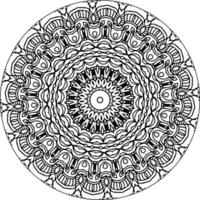 fácil circular padronizar dentro Formato do mandala para hena, mehndi, tatuagem, decoração. decorativo enfeite dentro étnico oriental estilo. coloração livro página vetor