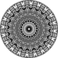 fácil circular padronizar dentro Formato do mandala para hena, mehndi, tatuagem, decoração. decorativo enfeite dentro étnico oriental estilo. coloração livro página vetor