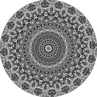 decorativo mandala com marinho elementos e ondas em branco isolado fundo. para coloração livro Páginas. vetor