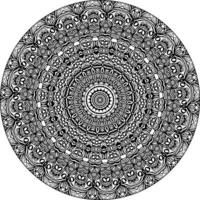 decorativo mandala com marinho elementos e ondas em branco isolado fundo. para coloração livro Páginas. vetor