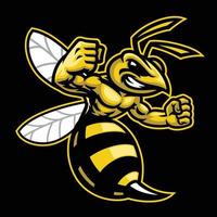 Bravo vespa vespa mascote vetor