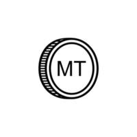 Moçambique moeda símbolo, moçambicano metical ícone, mzn placa. vetor ilustração