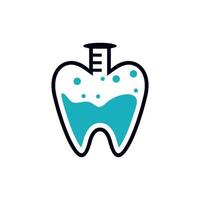 cuidados de saúde dental laboratório vidro moderno logotipo vetor