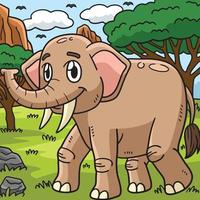 elefante animal colori desenho animado ilustração vetor