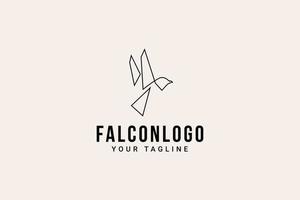 falcão hipster vintage logotipo vetor ícone ilustração