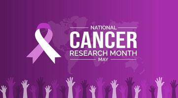 nacional Câncer pesquisa mês fundo ou bandeira Projeto modelo célebre dentro pode vetor