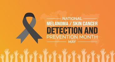 nacional melanoma pele Câncer detecção e prevenção mês fundo ou bandeira Projeto modelo célebre dentro pode vetor