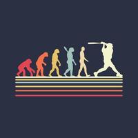 evolução beisebol camiseta vetor