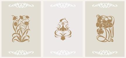abstrato retro elegante floral Projeto para logotipo e marca, flor fazer compras ou beleza salão vetor