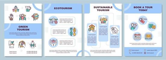 modelo de folheto de turismo verde vetor