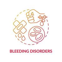 ícone do conceito de distúrbios hemorrágicos vetor