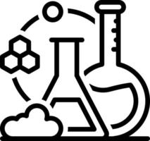 ícone de linha para química vetor