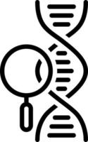 linha ícone para genética vetor