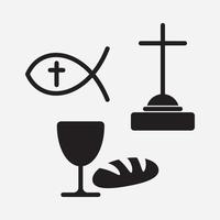 cristão e católico ícones vetor