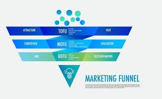 informação funil dados azul tom vetor