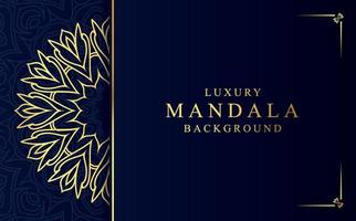 fundo de design de mandala ornamental dourado de luxo vetor